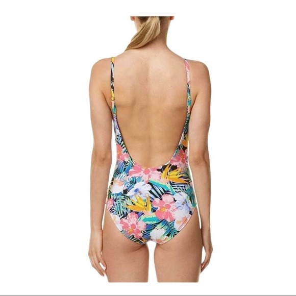 La Blanca High Neck One Piece Swimsuit Floral - Picture 2 of 5